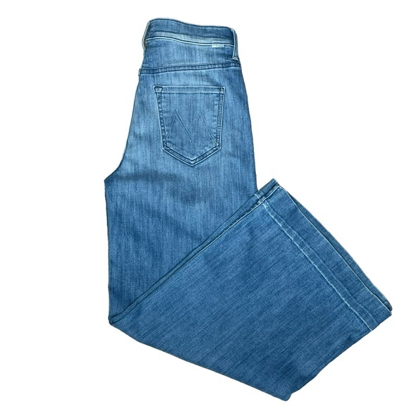 MOTHER Blue Wide-Leg Jeans - Picture 4 of 15